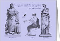 Graduation Medical School Congratulations with Greek Gods of Medicine card