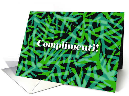 Congratulations in Italian Complimenti with Abstract... (656666)
