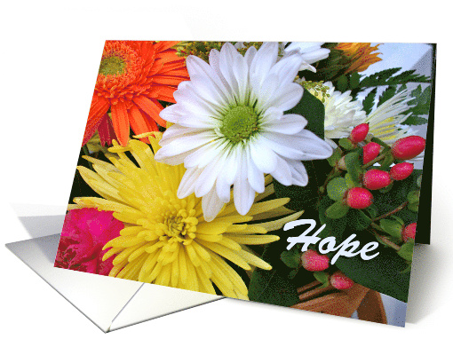 Get Well for Cancer Patient, Flower Arrangement card (677632)