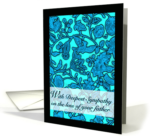 Sympathy for Loss of Father with Flowers and Birds card (680652)