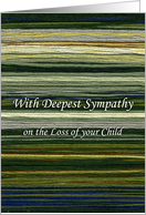 Child Sympathy with Yarn and Thread Abstract Landscape card