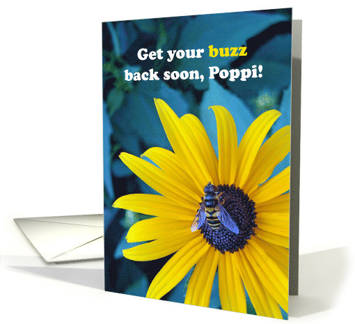 Poppi Get Well with Bee on Black Eyed Susan Flower card (709810)