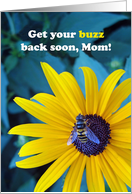 Mom Get Well with Bee on Black Eyed Susan Flower card