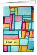 Quilting Group Host Thank You with Korean Patchwork Design card
