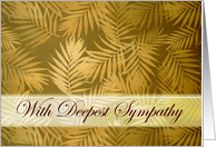 Sympathy General Photograph of Palm Fronds and Fabric Surface Design card