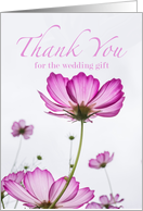 Thank You for the Wedding Gift, Magenta Cosmos card