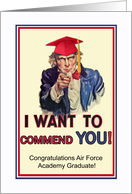 Air Force Academy Graduation, Uncle Sam with Graduation Cap card