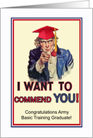 Army Basic Training Graduation, Uncle Sam with Graduation Cap card