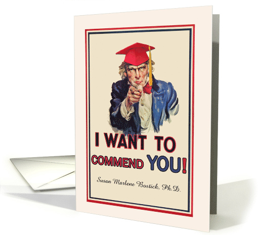 Custom Front, Congratulations Doctoral Degree Graduate card (811660)