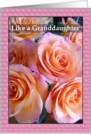 Like a Granddaughter to Me Birthday with Peach and Pink Roses card