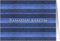 Ramadan Kareem, Fabric Design in Shades of Blue card