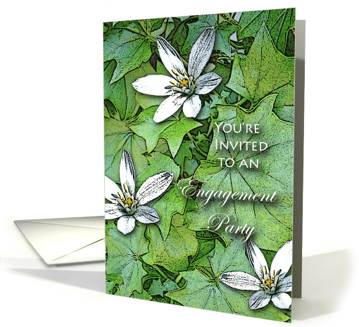Engagement Party Invitation, Flowering Ivy card (864739)