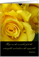 Sending Hope for a Cancer Patient, Yellow Roses card