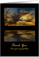 Thank You for Your Sympathy, Sunset Reflections card
