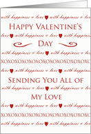 Sending You Love on Valentine’s Day with Irish Blessing card