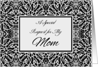 Bridesmaid Invitation for Mom, Elegant Art Nouveau Design card