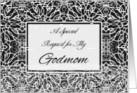 Bridesmaid Invitation for Godmom, Elegant Art Nouveau Design card