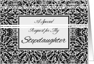 Bridesmaid Invitation for Stepdaughter, Elegant Art Nouveau Design card