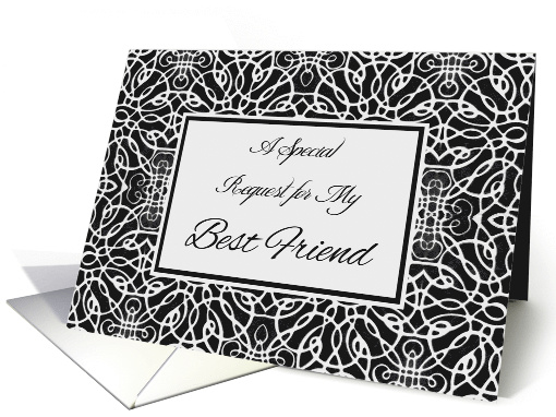 Maid of Honor Invitation for Best Friend with Elegant... (905220)
