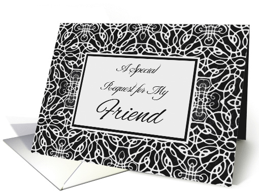 Maid of Honor Invitation for Friend, Elegant Design card (905235)