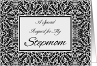 Matron of Honor Invitation for Stepmom with Elegant Design card