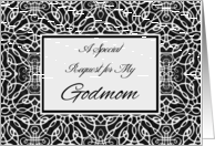 Matron of Honor Invitation for Godmom, Elegant Design card