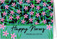 From All of Us Norooz Persian New Year with Flowers in Pink card