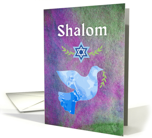 Shalom for Pesach with Peace Dove and Olive Branch card (907199)