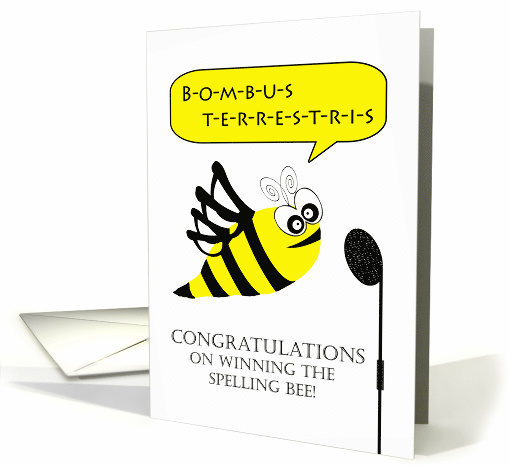 Congratulations on Winning the Spelling Bee card (909307)