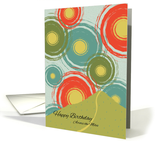 Missing You on Your Birthday, Mountain Path and Stars card (915873)