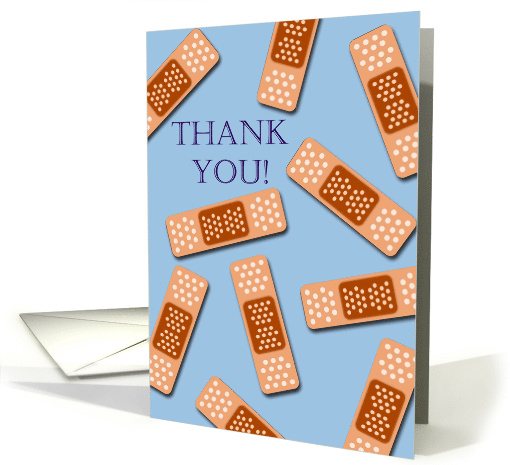 Thank You to Medical Staff, Bandages Scattered Around card (916520)