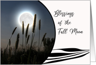 Blessings of the Full Moon with Moonlight Nature Scene card