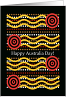 Australia Day, Aboriginal Dot Design card