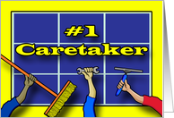 Thank You for #1 Caretaker with Tools of the Trade Illustration card