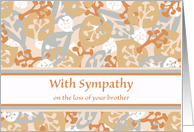 Brother Sympathy with Contemporary Leaves and Plant Forms card