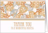 Thank You for Hostess, Leaf and Plant Shapes card