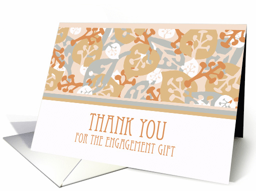 Thank You for Engagement Gift, Leaf and Plant Shapes card (943061)