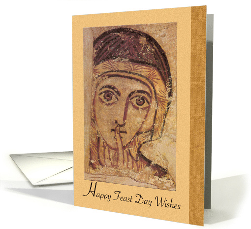 Happy Feast Day Wishes, Saint Anne Feast Day, Coptic Icon card