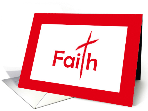 All Saints' Day Words of Faith with Red Cross card (974817)