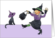 Witch and Cat Everyday card