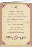 Happy Mother Stay 2 card