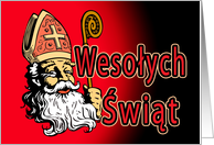 Wesolych Swiat (Merry Christmas) St. Nicholas card