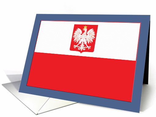 Polish Falcon Flag card (240433)