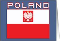 Polish Falcon Flag with Poland card