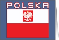 Polish Falcon Flag with Polska card