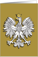 Polish Eagle with Gold Crown card
