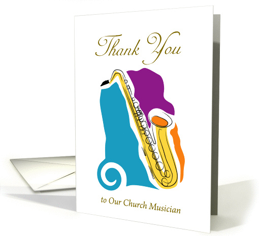 Thank You to our Church Musician, saxophones card (1062855)