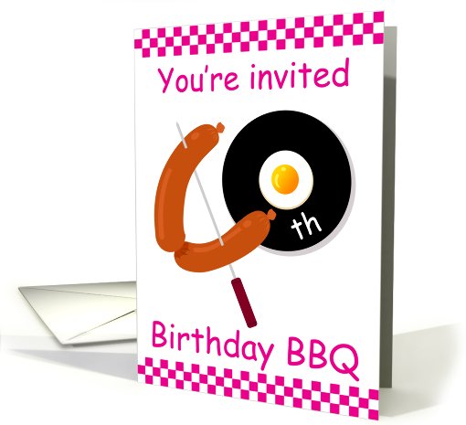 40th Birthday BBQ Invitation card (584173)