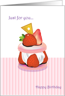 just for you, Happy Birthday, cake card