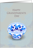 Happy grandparents day, antique bowl card